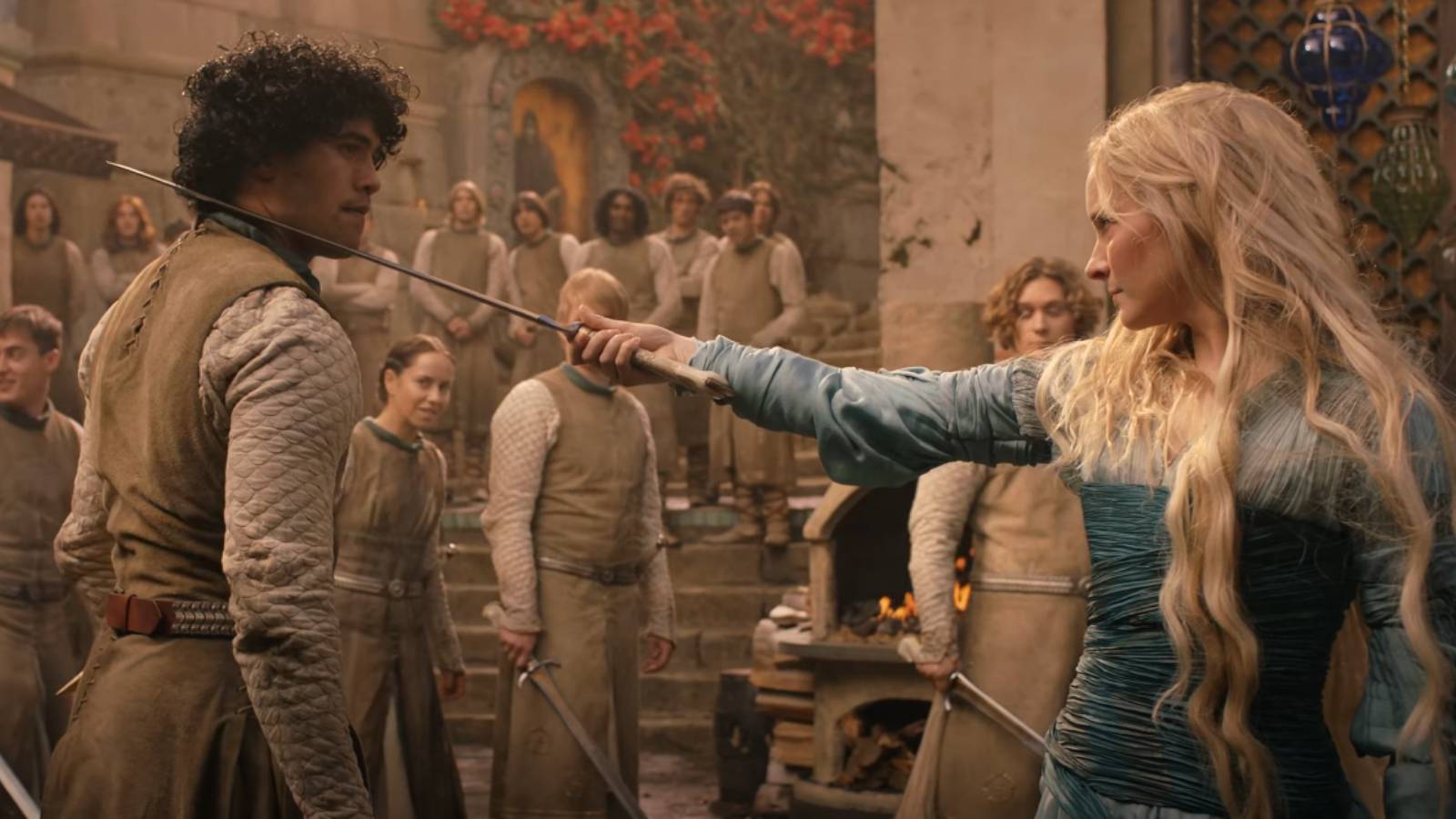 Galdriel fights the sea guard