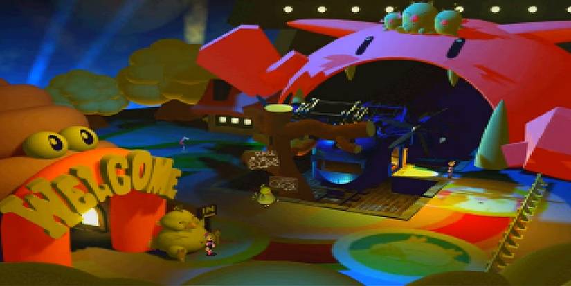 The entrance to the Gold Saucer in Final Fantasy 7