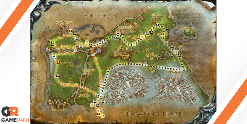 Goldclover Grizzly Hills Farming Route WotLK