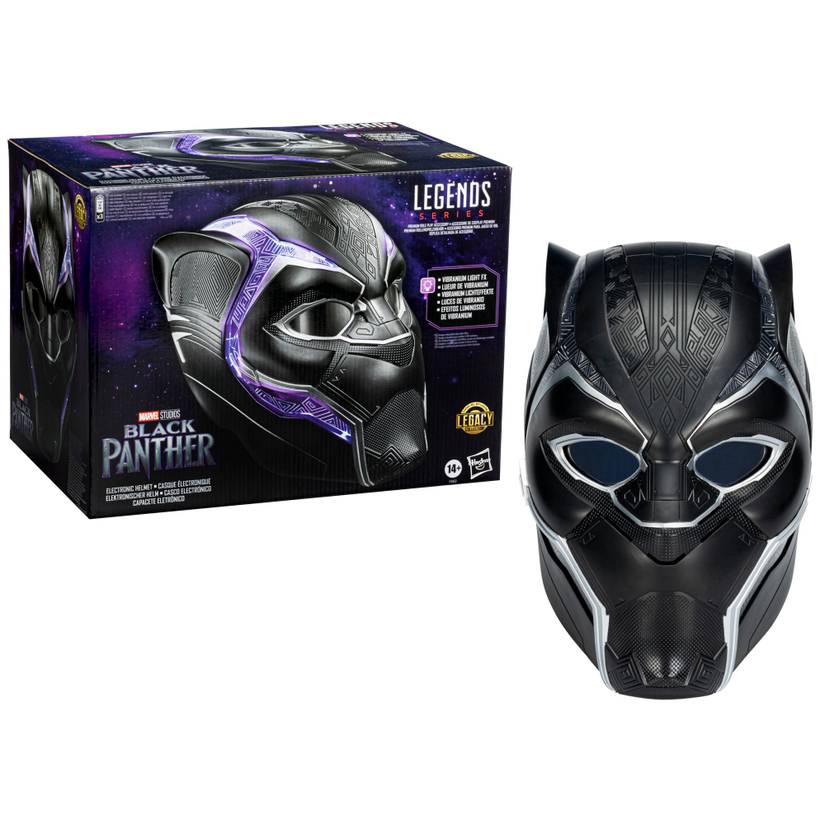 HASBRO MARVEL LEGENDS SERIES BLACK PANTHER PREMIUM ELECTRONIC ROLE PLAY HELMET 