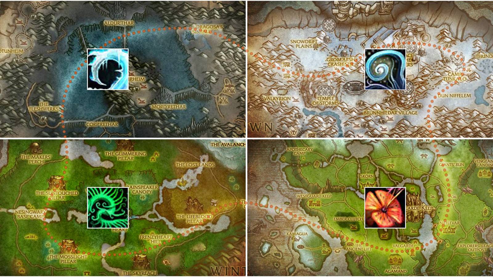 Herbalism Farming Routes