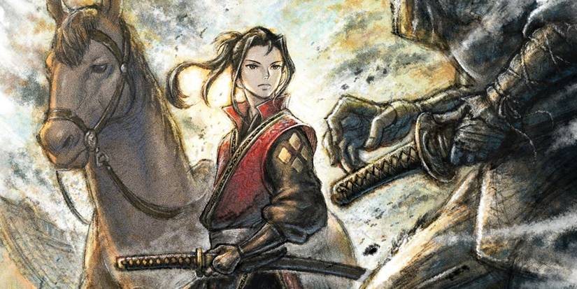 Octopath Traveler 2 official art for Hikari the Warrior