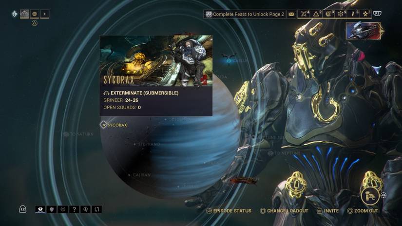 The Sycorax mission on Uranus on Warframe