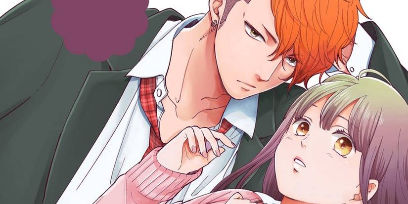 The coloured cover of the first chapter of Ima Koi featuring Satomi and Yagyu