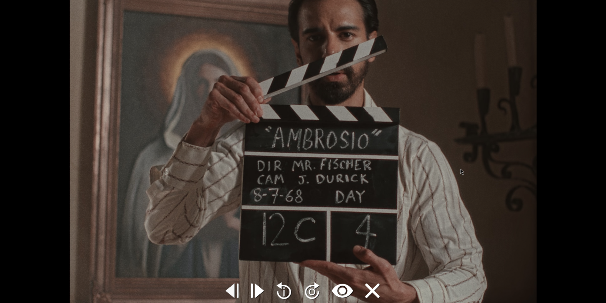 The clapperboard in Immortality