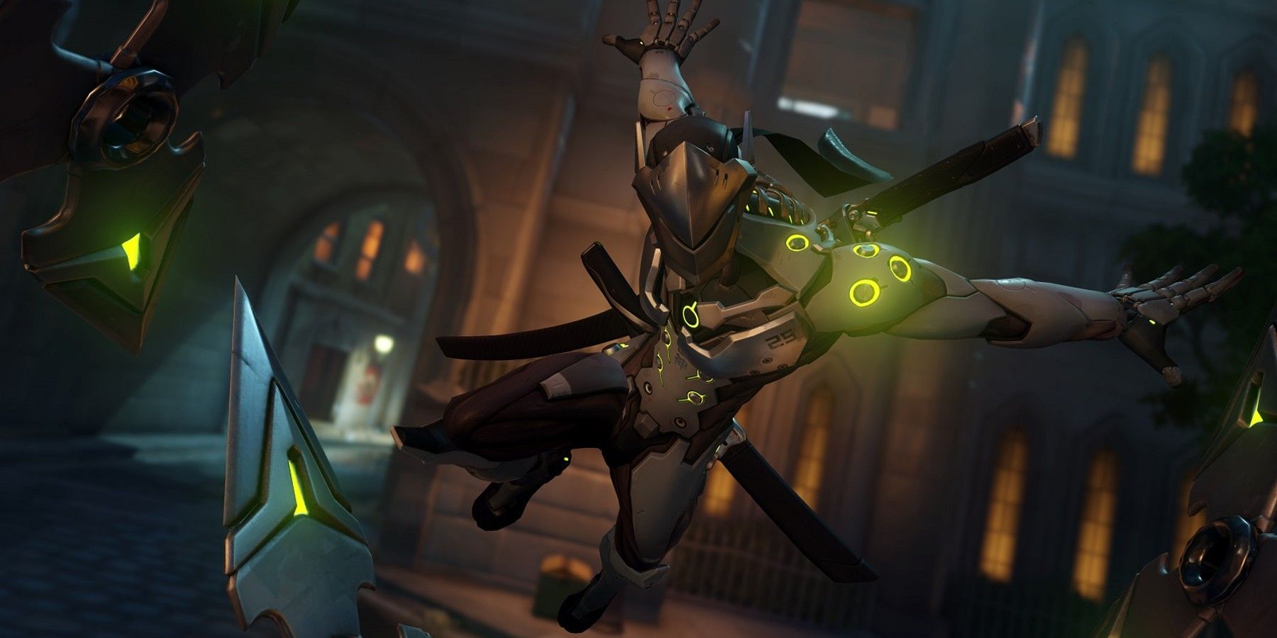 Incredible Overwatch Clip Shows Genji Deflecting Ana's Grenade from Across the Map