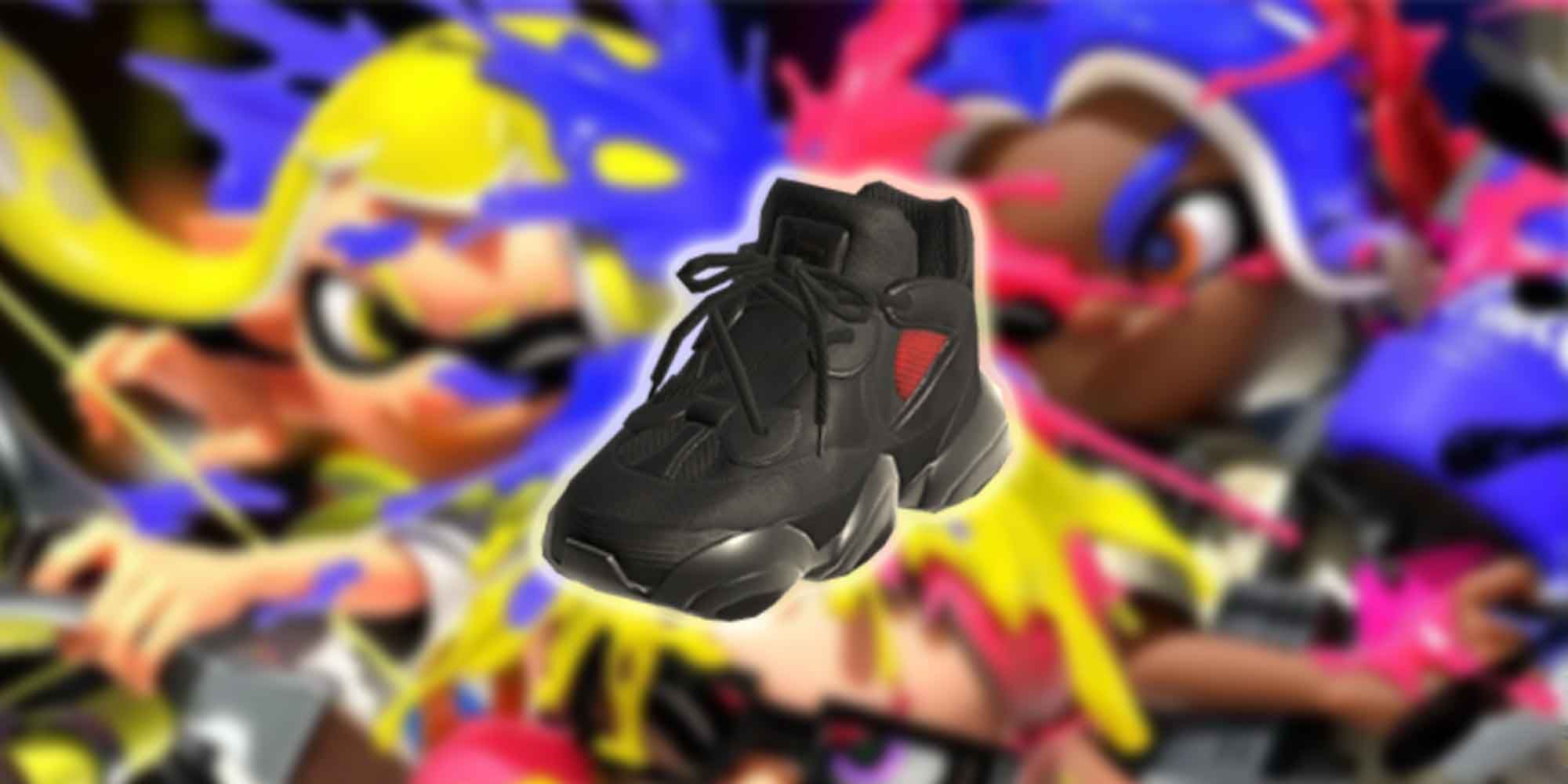 The Ink Black Clam Dunks shoes in Splatoon 3