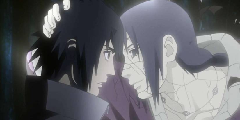 Itachi bids goodbye to Sasuke in Naruto