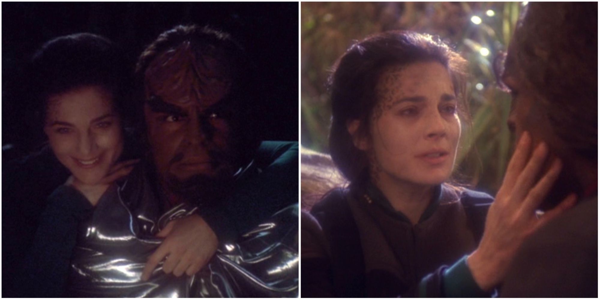 Jadzia Dax and Worf in Star Trek: Deep Space Nine