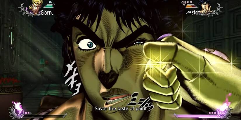 Jojo ASBR Easter Eggs- Giorno Jonathan Thumb Punch 