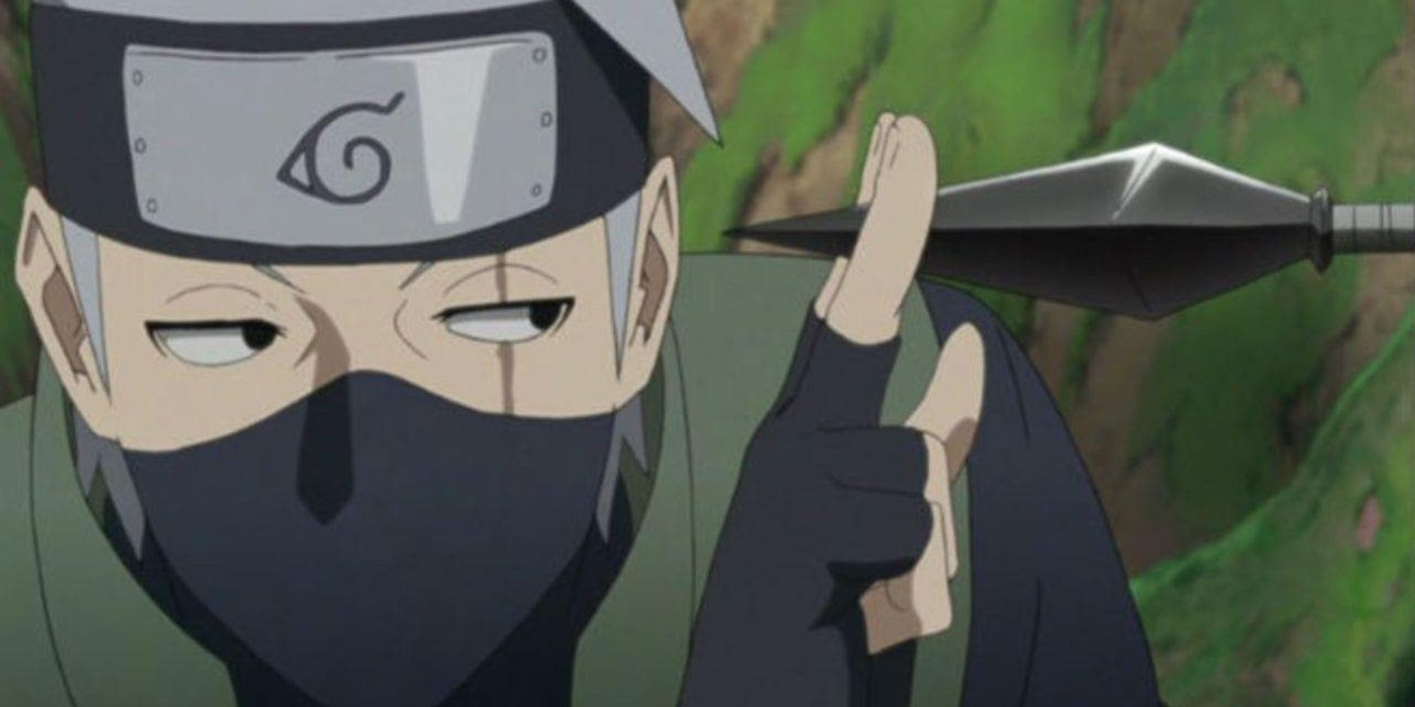 Kakachi in Naruto with an iconic scar