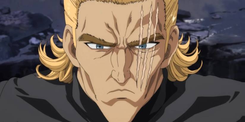 King from One Punch Man with 3 scars