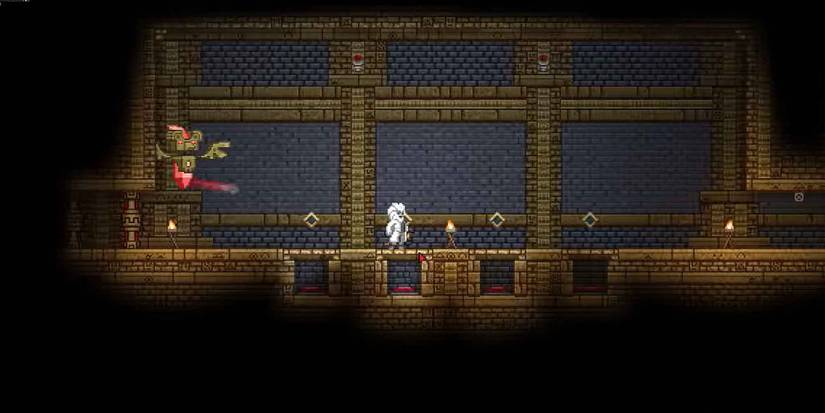 The Kluex Sentry monster in Starbound