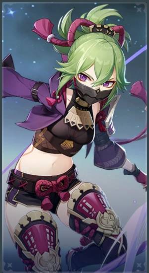 Kuki Shinobu Hangout Card Genshin Impact