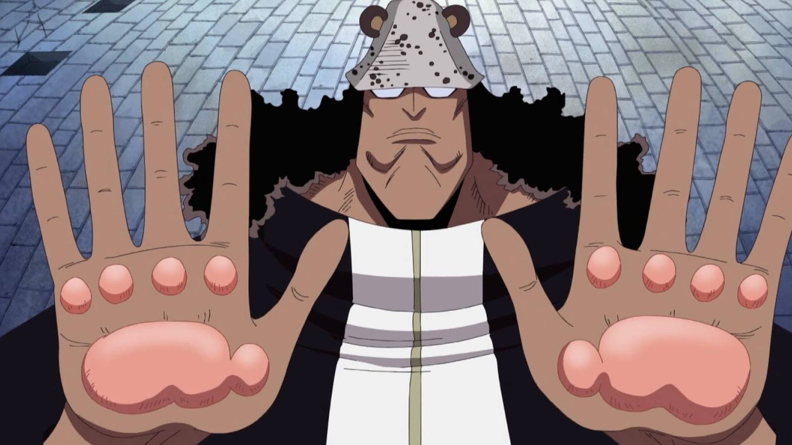 Kuma using his Paw Paw fruit