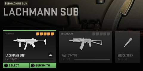 Lachmann Sub Loadout Call of Duty Modern Warfare 2