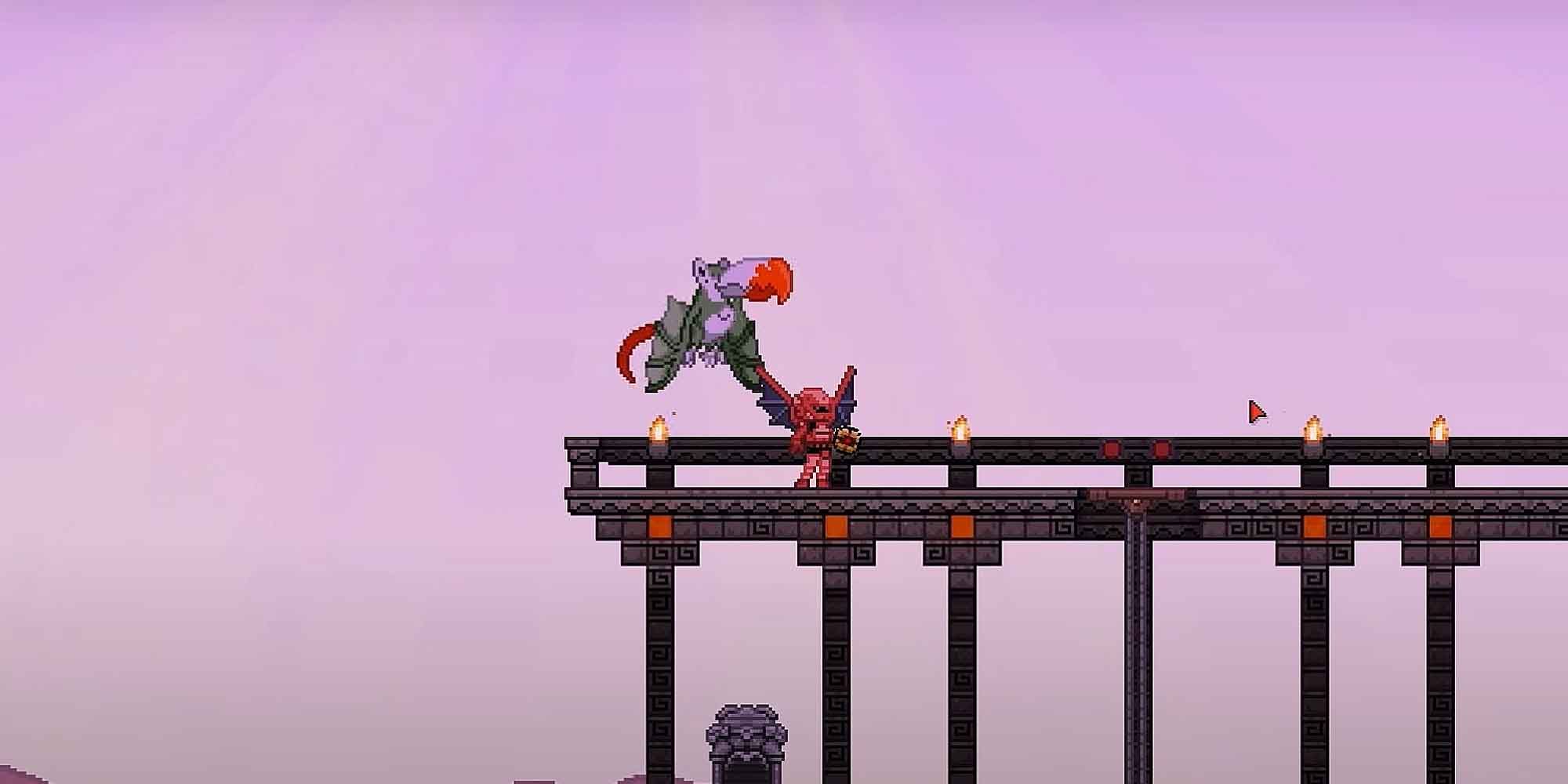 A procedurally generated Large Flying Monster in Starbound