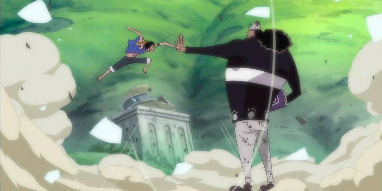 Luffy attacking Kuma