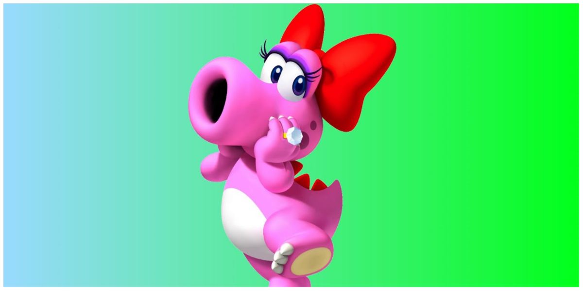 Birdo from Mario posing