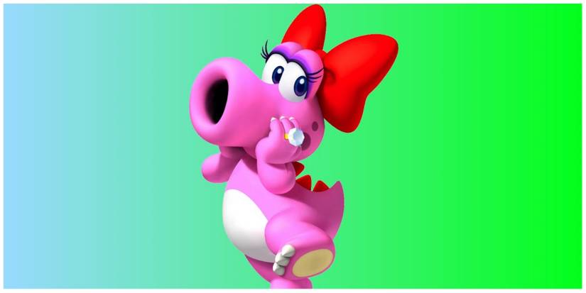 Birdo from Mario posing