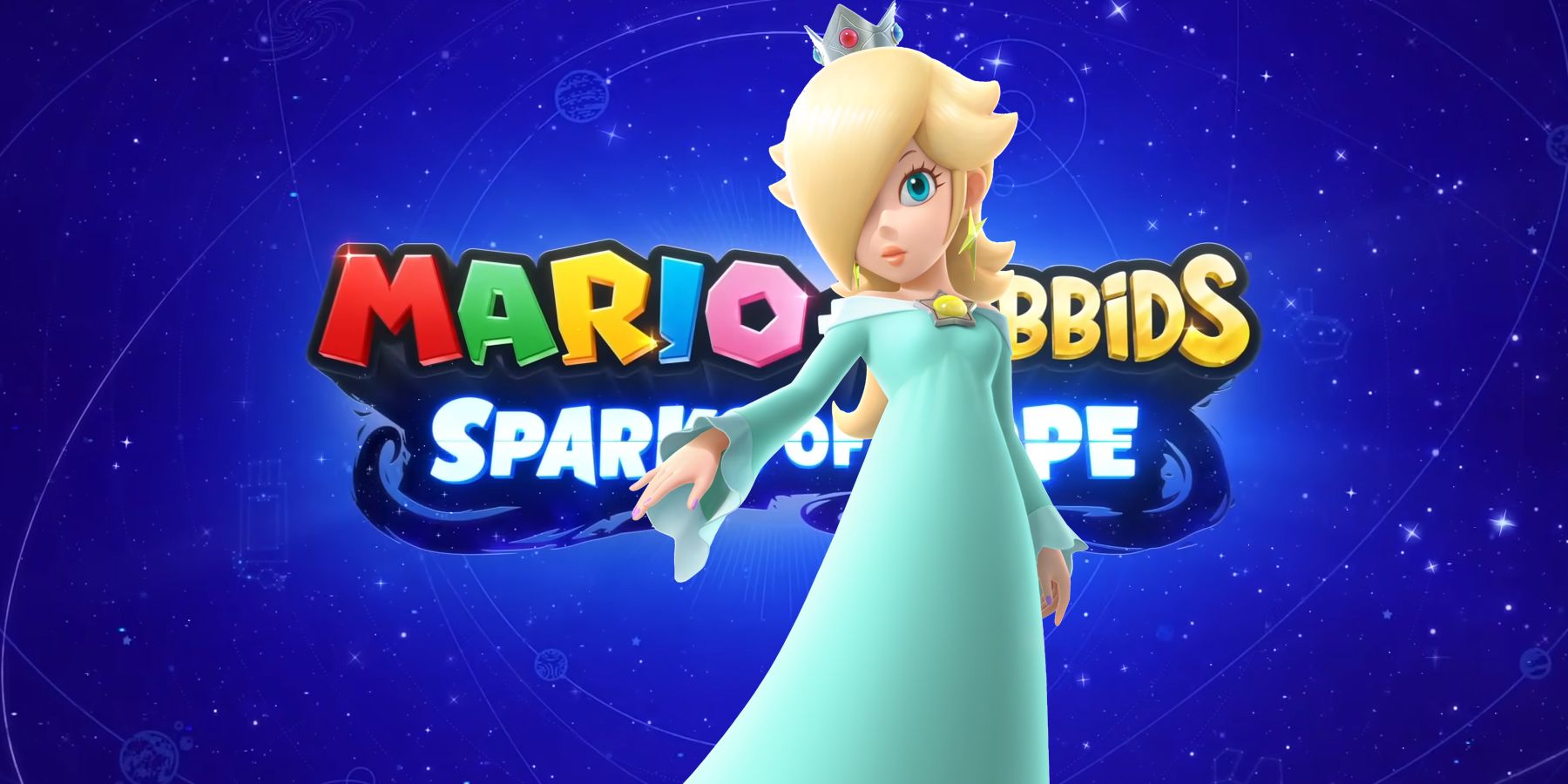 Mario + Rabbids Sparks of hope title with Rosalia