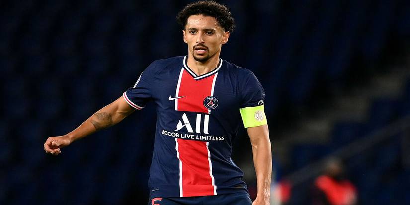 Marquinhos with captain's armband