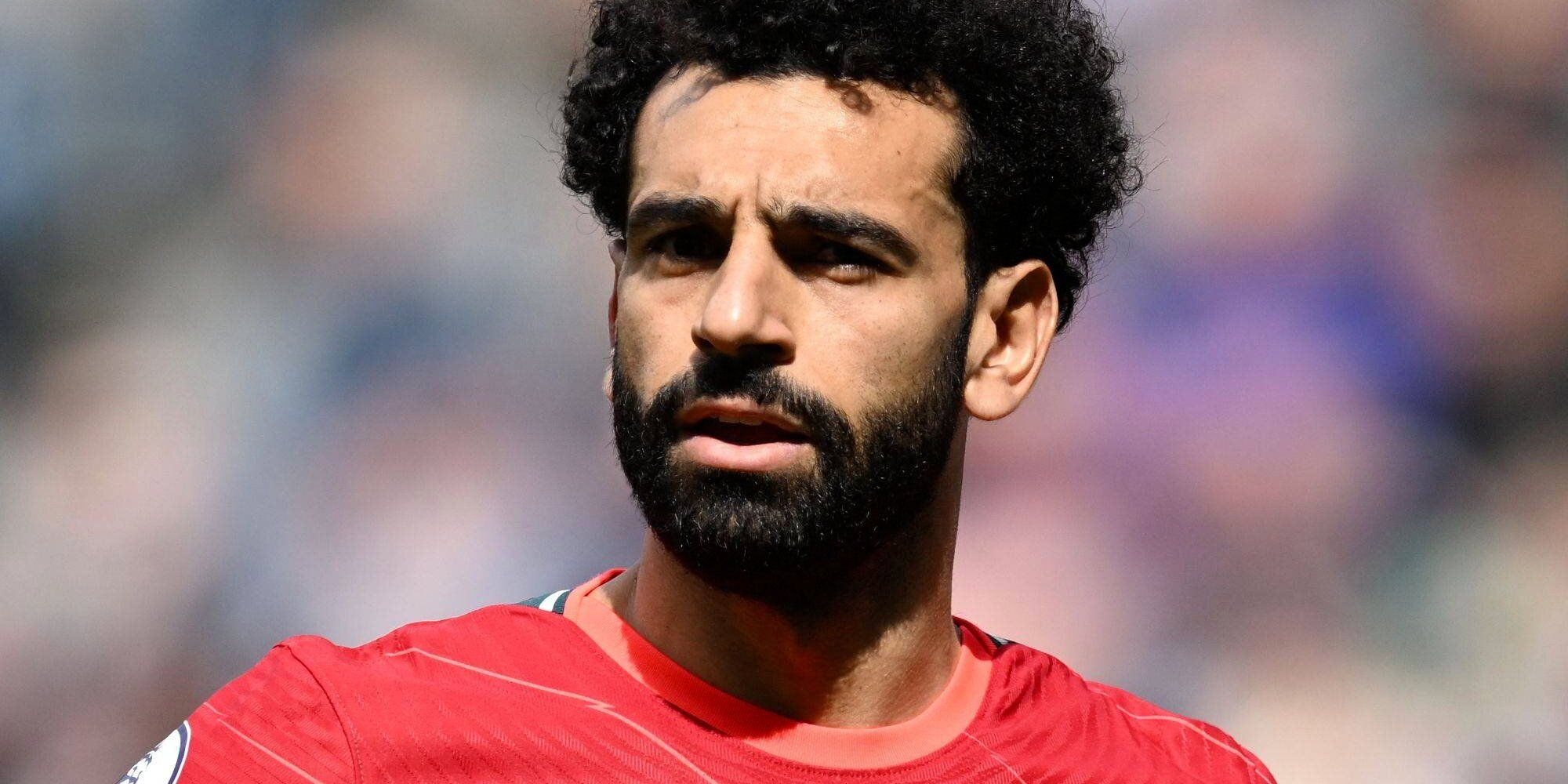 Mohamad Salah in a Liverpool shirt