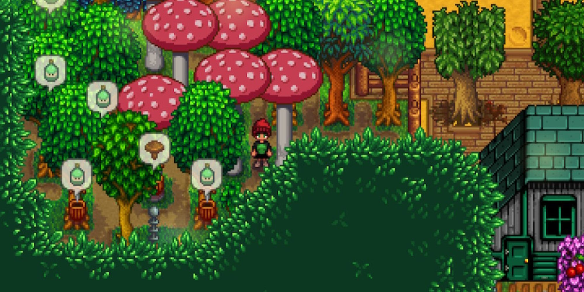 Mushrooms Trees and Tappers Stardew Valley