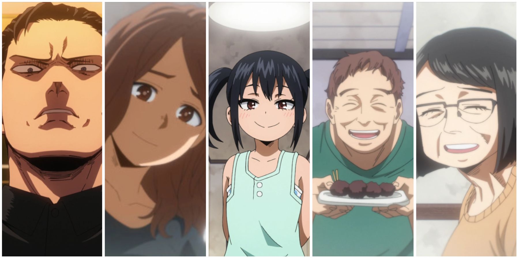 The Shimura Family (Kotaro, Nao, Hana, Mako, Chizuo) in My Hero Academia 