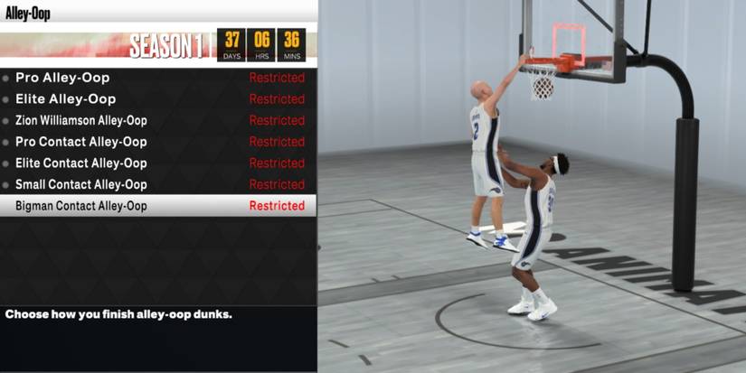 NBA 2K23 Best Alley-Oop Big Man Contact Dunk