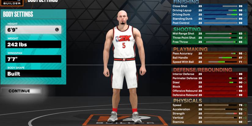 NBA 2K23 Best Center Build Body Settings