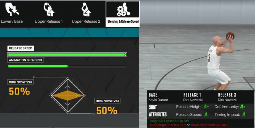 NBA 2K23 Best Custom Jump Shot 6'10"+