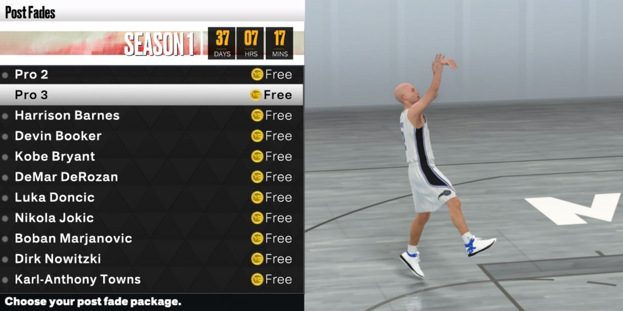 NBA 2K23 Best Post Fade Pro 3