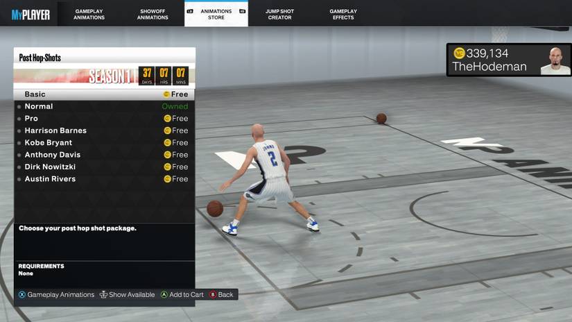 NBA 2K23 Best Post Hop Shot Basic