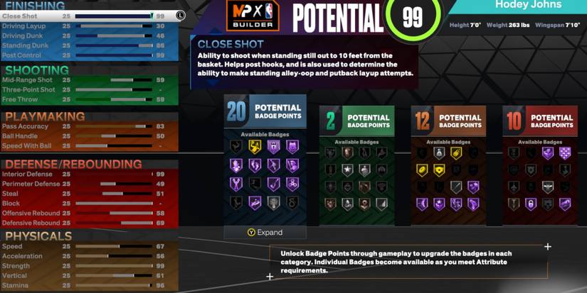 NBA 2K23 Best Power Forward Build Potential Attributes