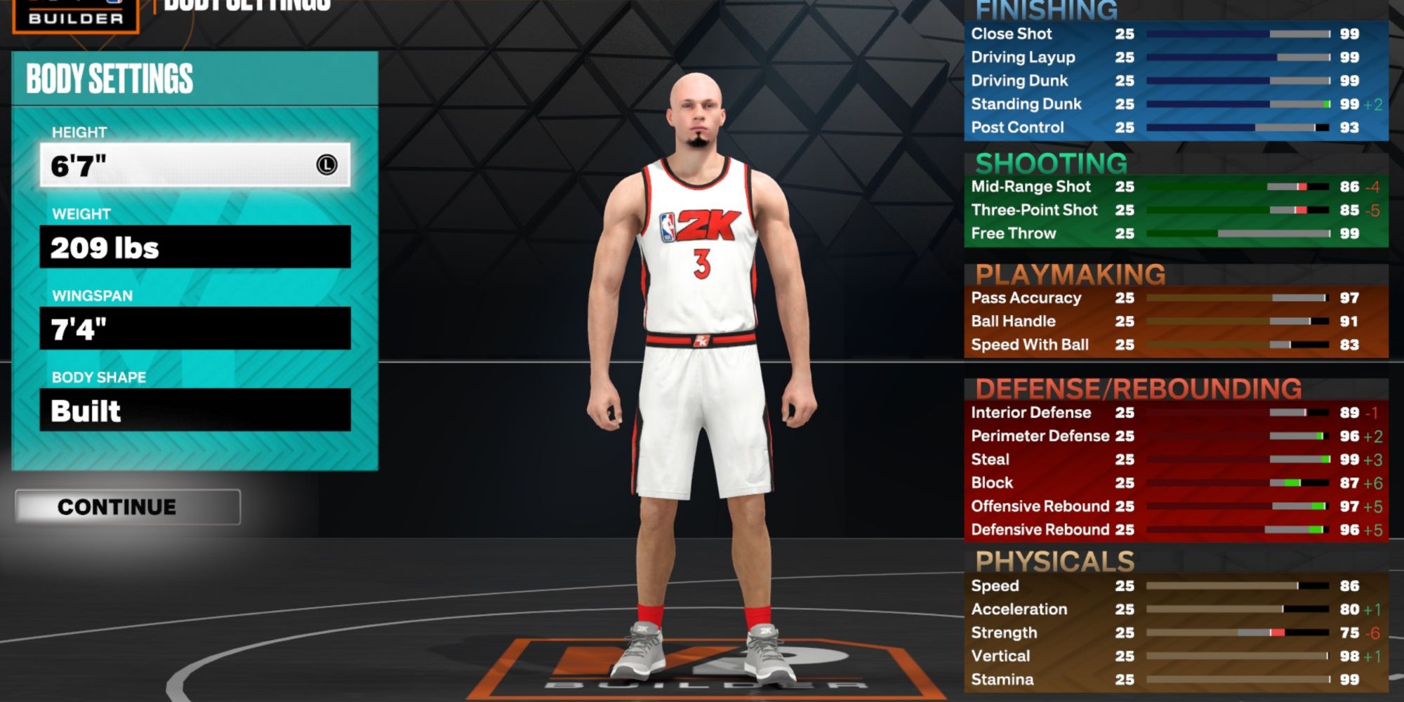 NBA 2K23 Best Small Forward Build Body Type Settings