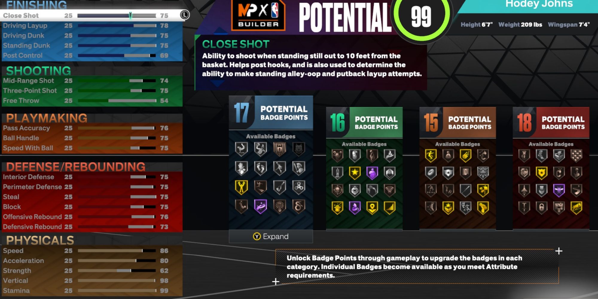 NBA 2K23 Best Small Forward Build Potential Attributes