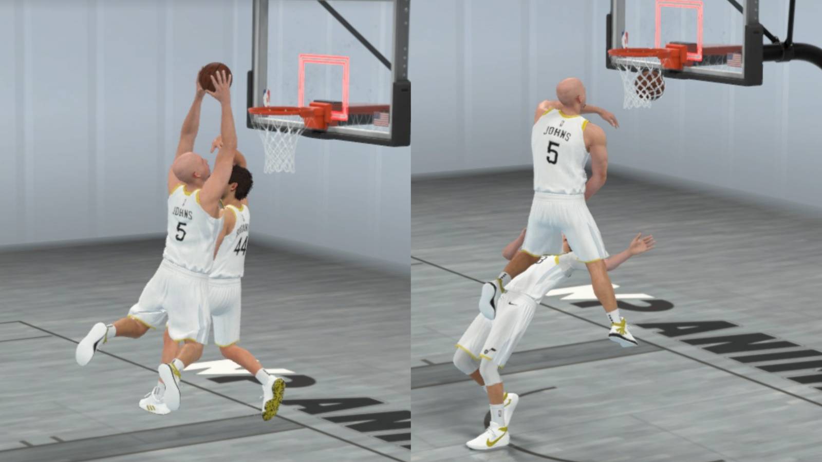 NBA 2K23 Contact Dunk Requirements Collage