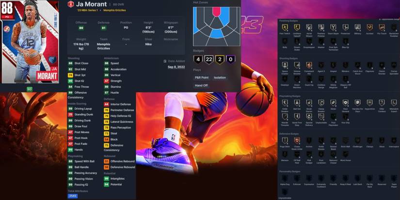 NBA 2K23 Ja Morant Ruby Card