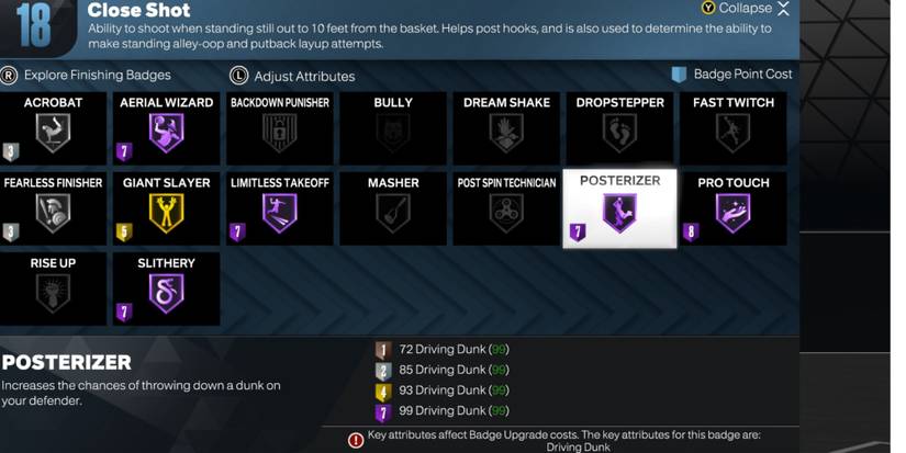 NBA 2K23 Posterizer Description