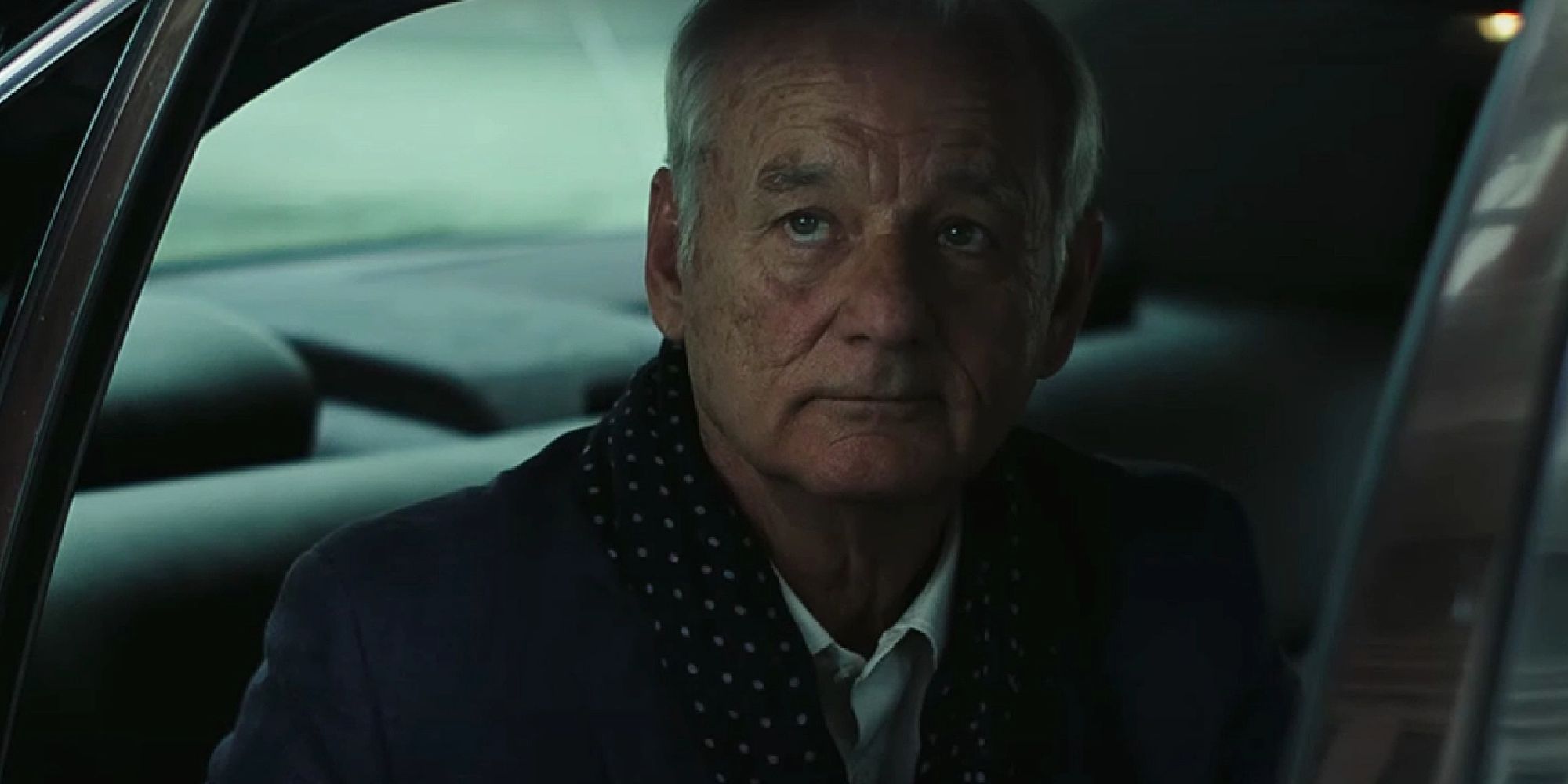 Bill Murray sitting in a car in On The Rocks