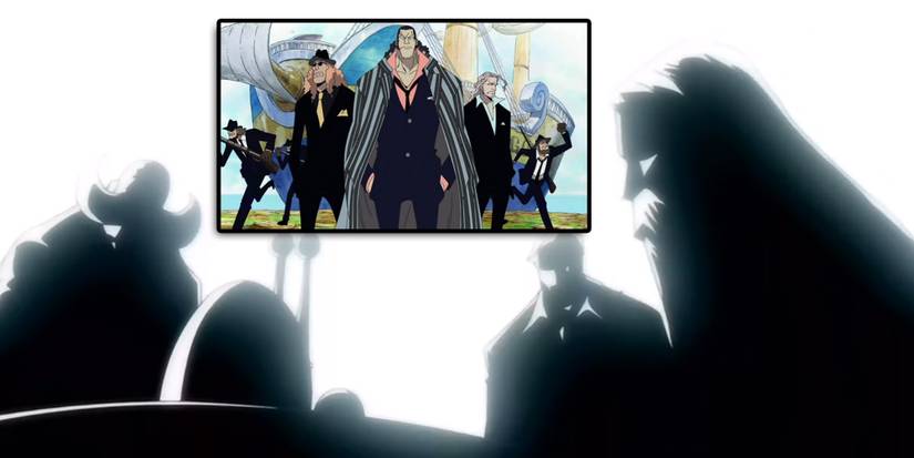 One Piece - Five Elders Listening Through Den Den Mushi As Spandine Invades Ohara