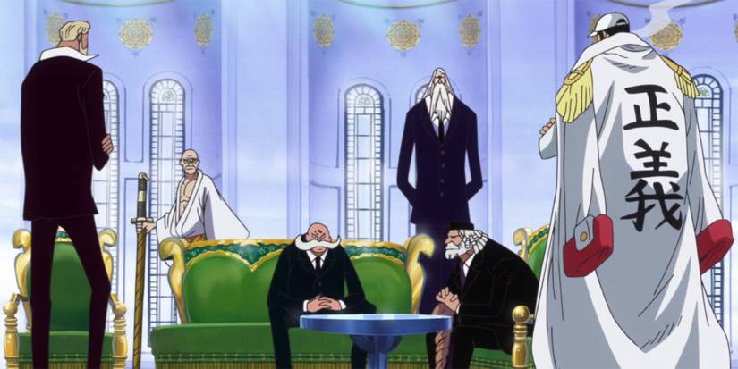 One Piece - Five Elders Next To Akainu To Show Height