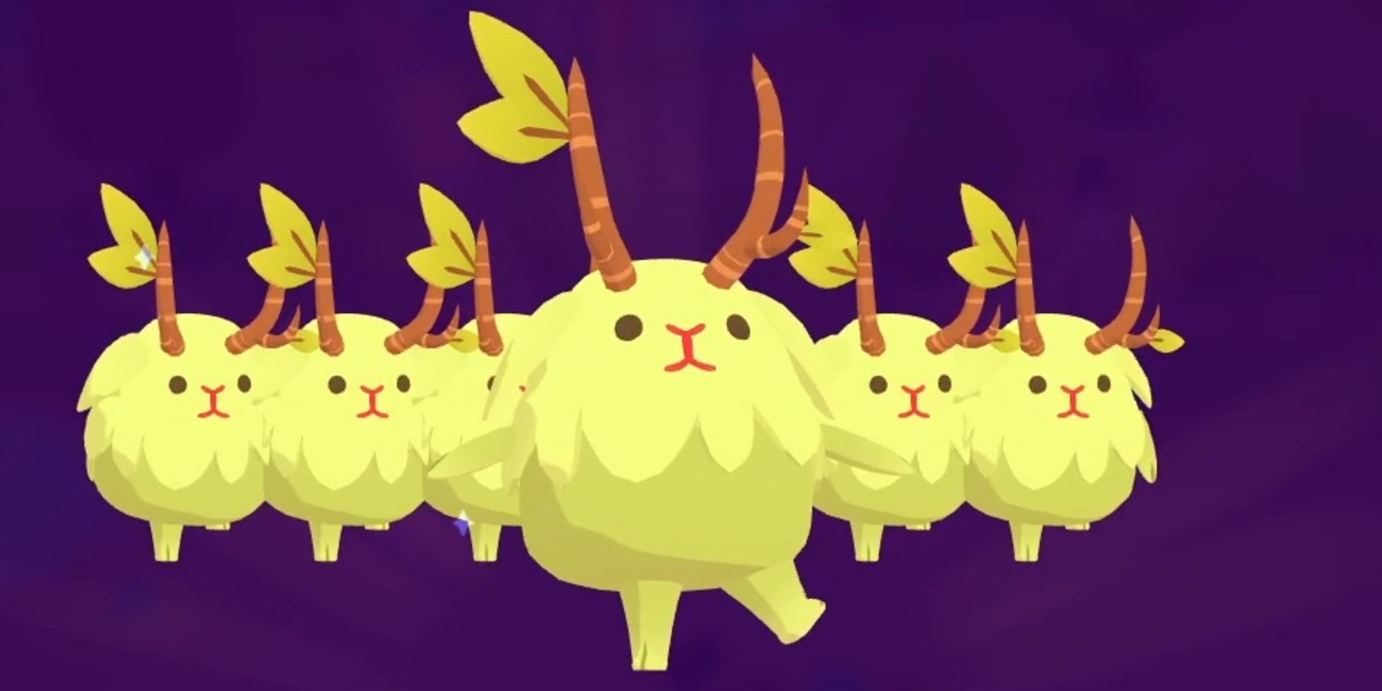 Ooblets A Line Of Clompers Doing Battle