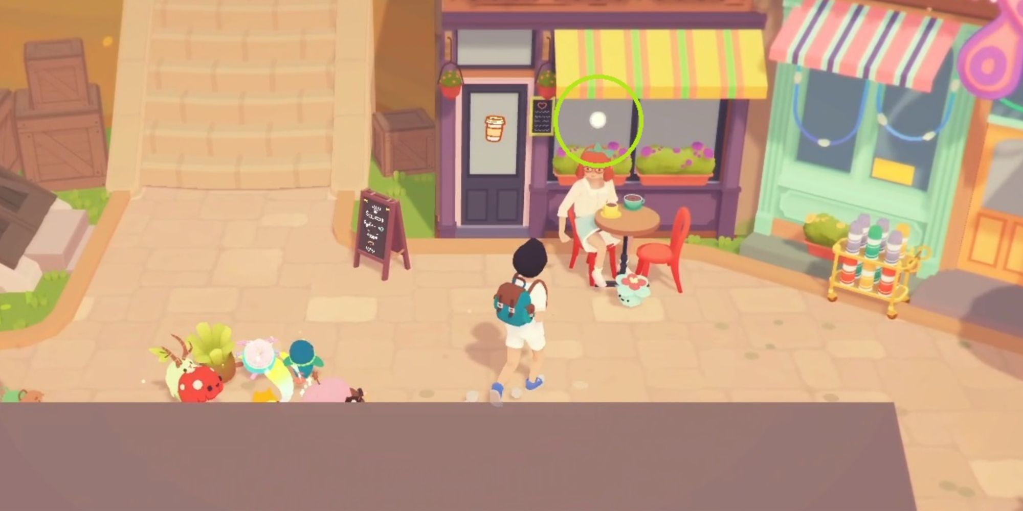 Símbolo de Ooblets que muestra que se debe hablar con el amigo