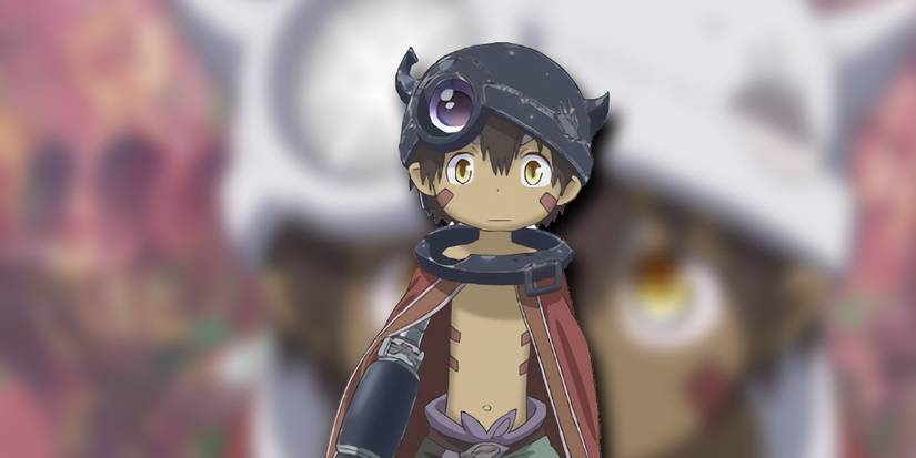 PNG Of Reg From Made In Abyss Overlaid On Image Of Reg Close Up In Anime