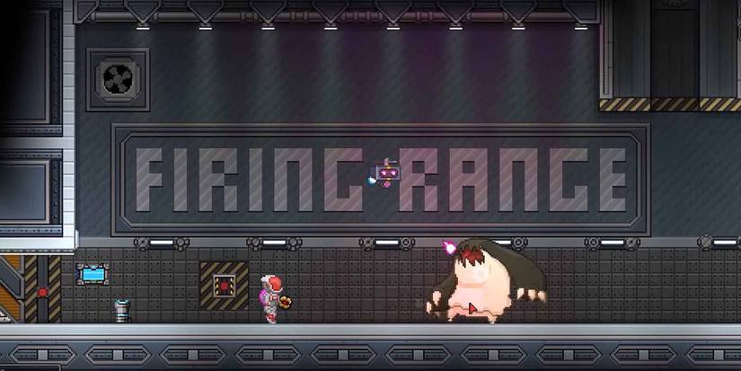 The flying Peacekeeper Drone in Starbound