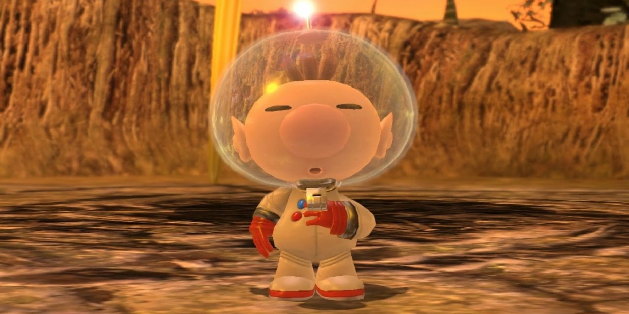 Olimar appearing at the end of Pikmin 3