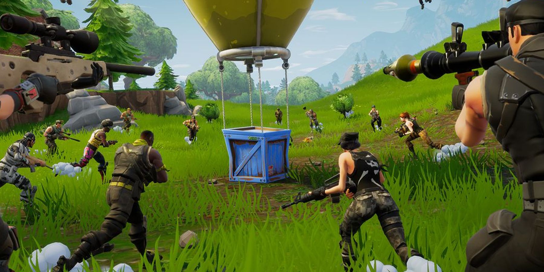 Players moving in Fortnite