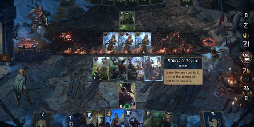 Playing a match in Thronebreaker The Witcher Tales